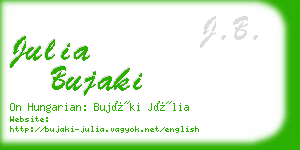 julia bujaki business card